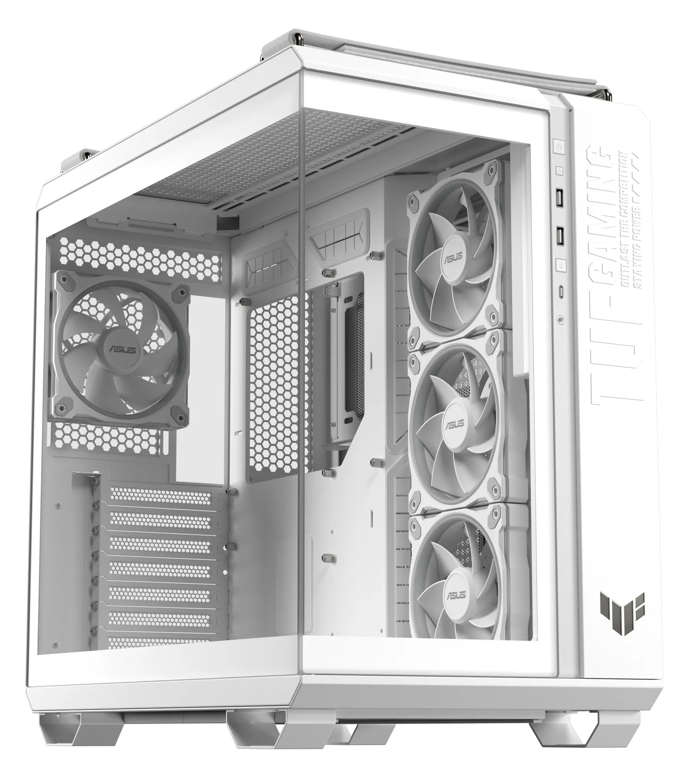 ASUS TUF Gaming GT502 Horizon - Mid tower Gaming - ATX - Seitenteil mit Fenster (gehärtetes Glas) - weiß, Ansicht 2