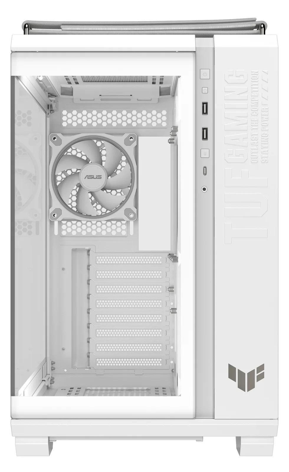 ASUS TUF Gaming GT502 Horizon - Mid tower Gaming - ATX - Seitenteil mit Fenster (gehärtetes Glas) - weiß, Ansicht 3