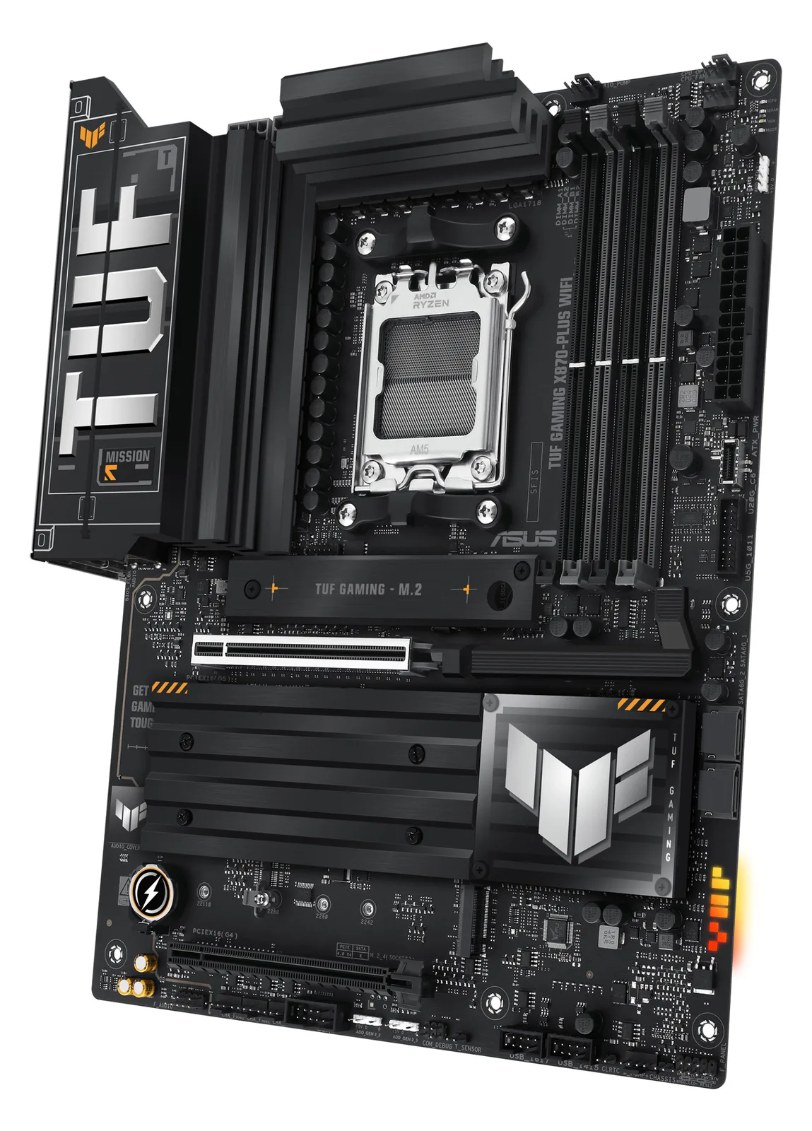 ASUS TUF GAMING X870-PLUS WIFI - Motherboard - ATX - Socket AM5 - AMD X870 Chipsatz - USB4, USB-C 3.2 Gen 2x2, Ansicht 4
