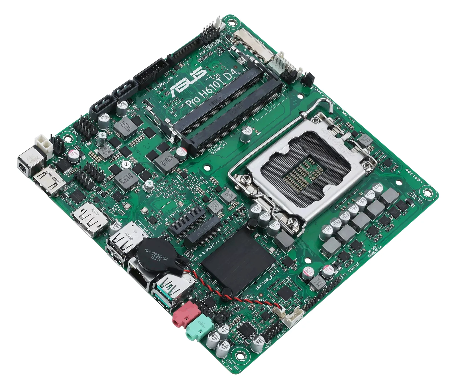 ASUS Pro H610T D4-CSM - Motherboard - Thin mini ITX - LGA1700-Sockel - H610 Chipsatz, Ansicht 4