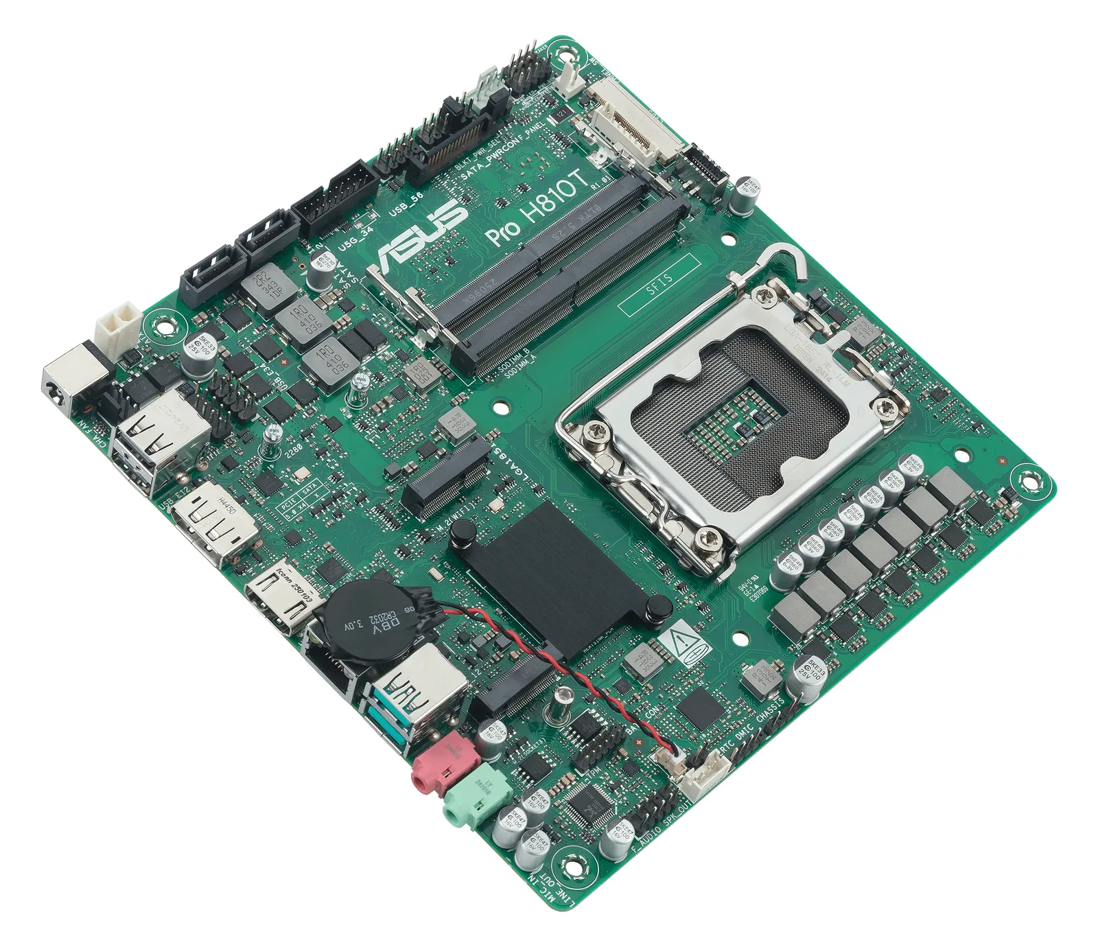 ASUS PRO H810T-CSM - Motherboard - Thin mini ITX - LGA1851-Sockel - H810 Chipsatz, Ansicht 2