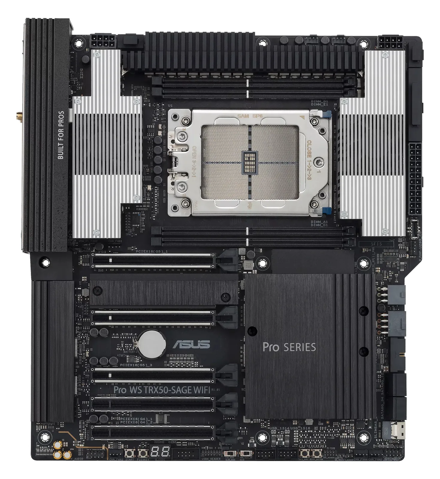 ASUS PRO WS TRX50-SAGE WIFI - Motherboard - SSI CEB - Socket sTR5 - AMD TRX50 Chipsatz - E-ATX, Ansicht 2