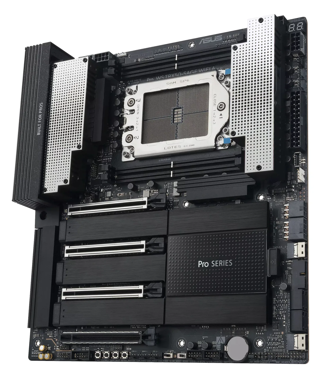 ASUS PRO WS TRX50-SAGE WIFI A - Motherboard - SSI CEB - Socket sTR5 - AMD TRX50 Chipsatz - E-ATX, Ansicht 3