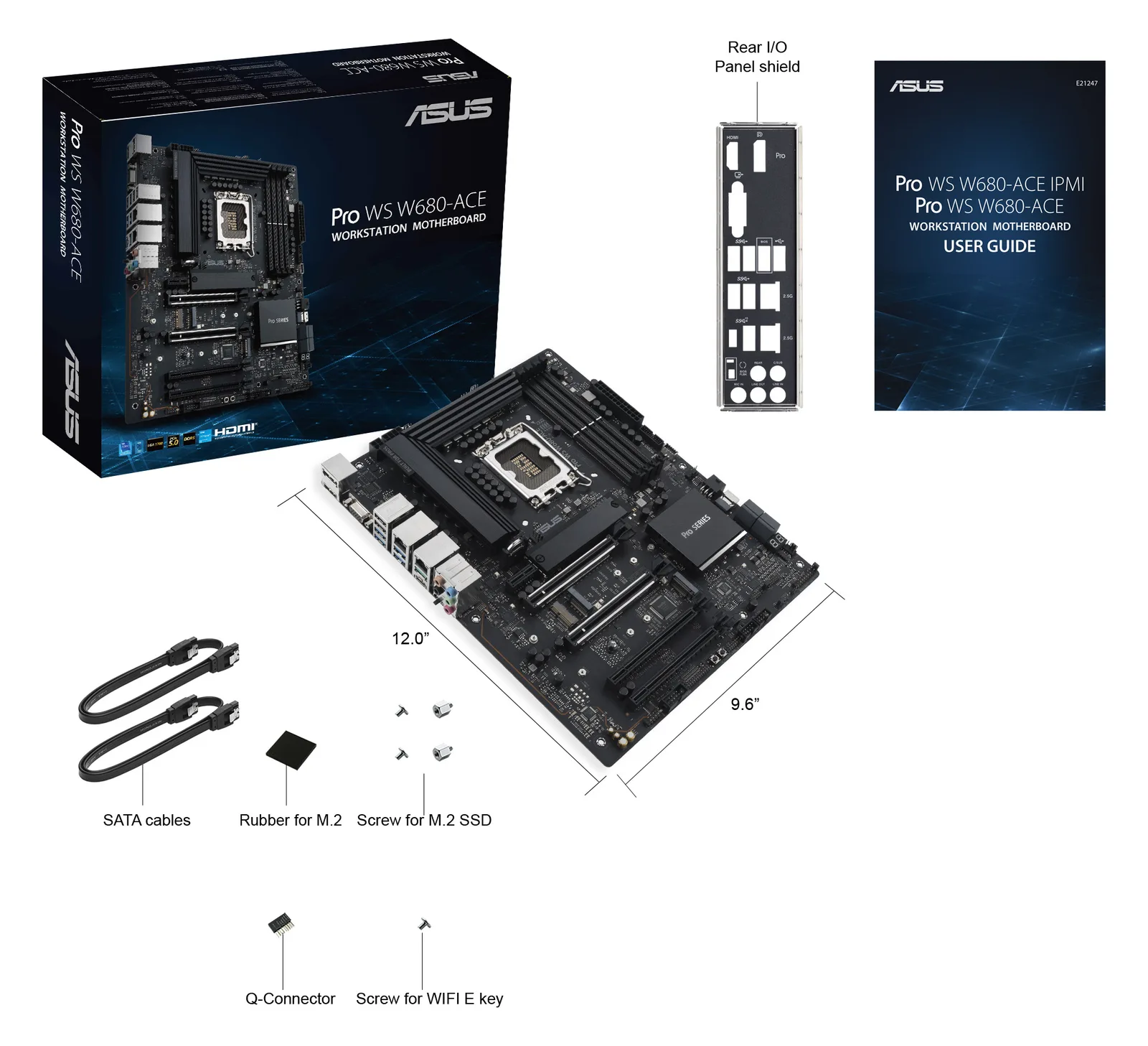 ASUS Pro WS W680-ACE - Motherboard - ATX - LGA1700-Sockel - W680 Chipsatz, Ansicht 2