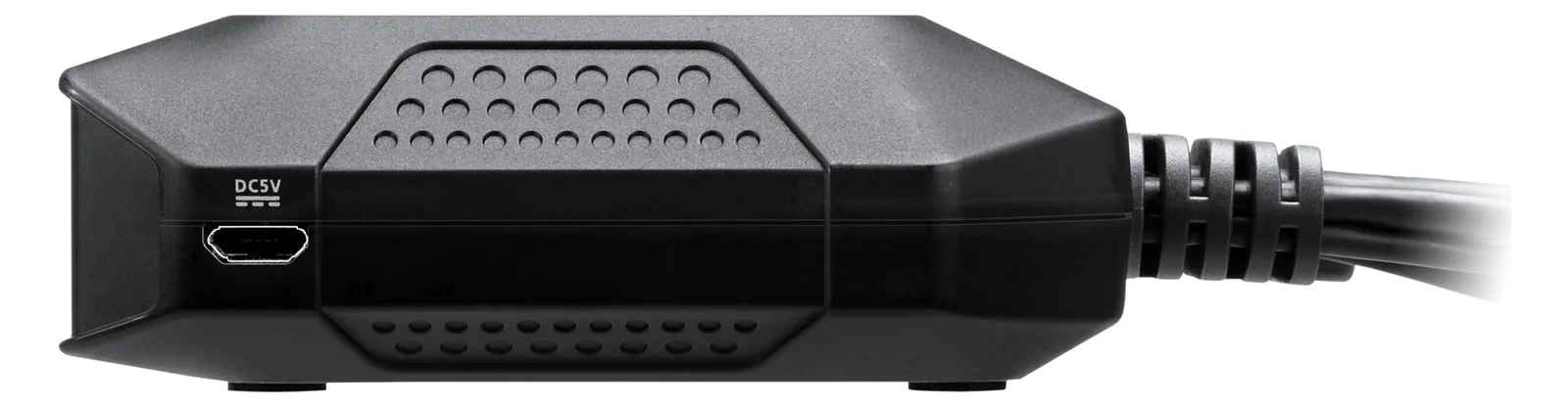 ATEN 2-Port USB-C-DisplayPort-Kabel KVM Switch - 4096 x 2160 Pixel - 4K Ultra HD - 0,74 W - Schwarz, Ansicht 3
