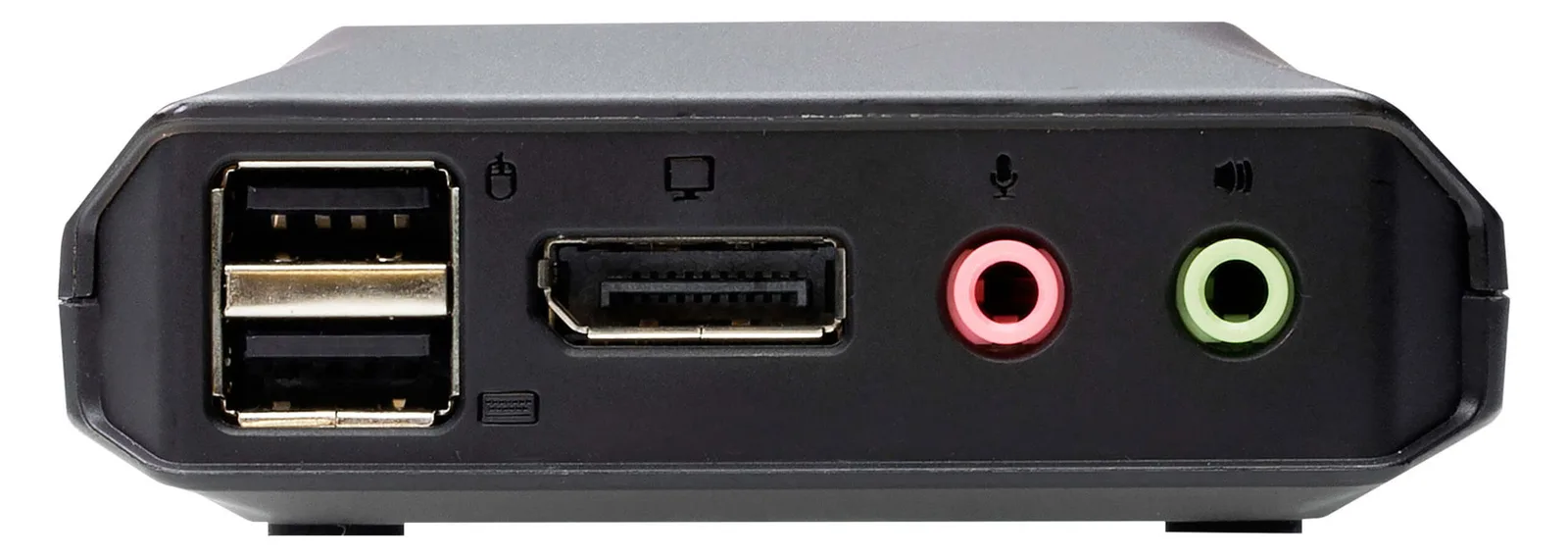 ATEN 2-Port USB-C-DisplayPort-Kabel KVM Switch - 4096 x 2160 Pixel - 4K Ultra HD - 0,74 W - Schwarz, Ansicht 5