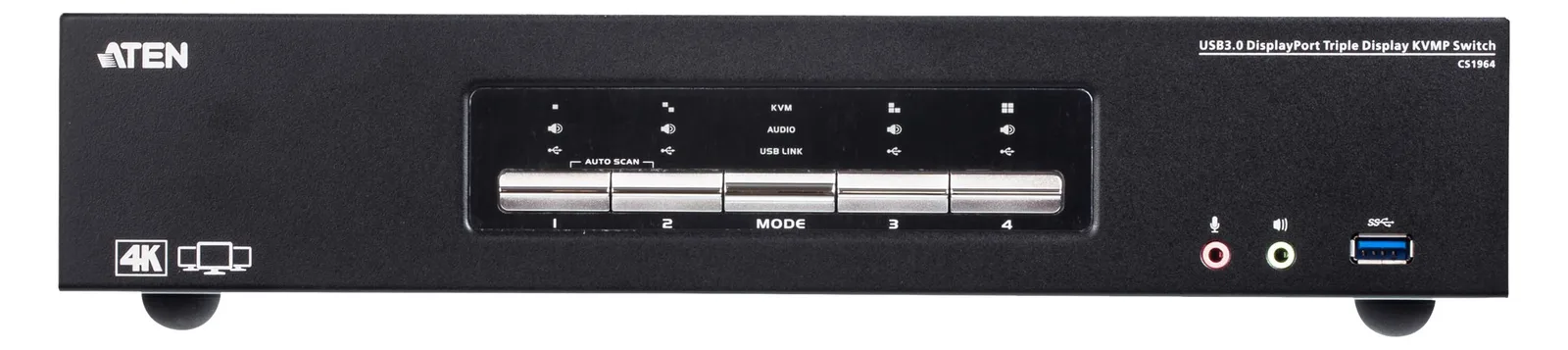 ATEN CS1964 - KVM-/Audio-/USB-Switch - 4 x KVM/Audio, Ansicht 4