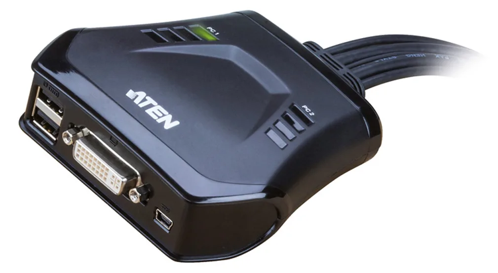 ATEN CS22D - KVM-Switch - 2 x KVM port(s) - 1 lokaler Benutzer, Ansicht 2