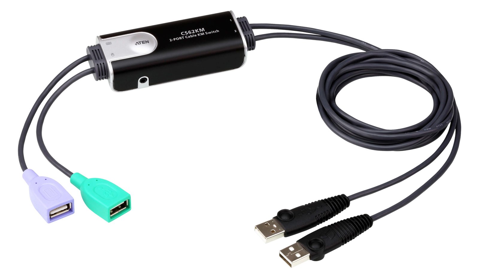 ATEN CS62KM - Tastatur-/Mausschalter - 2 x USB von LumaTech