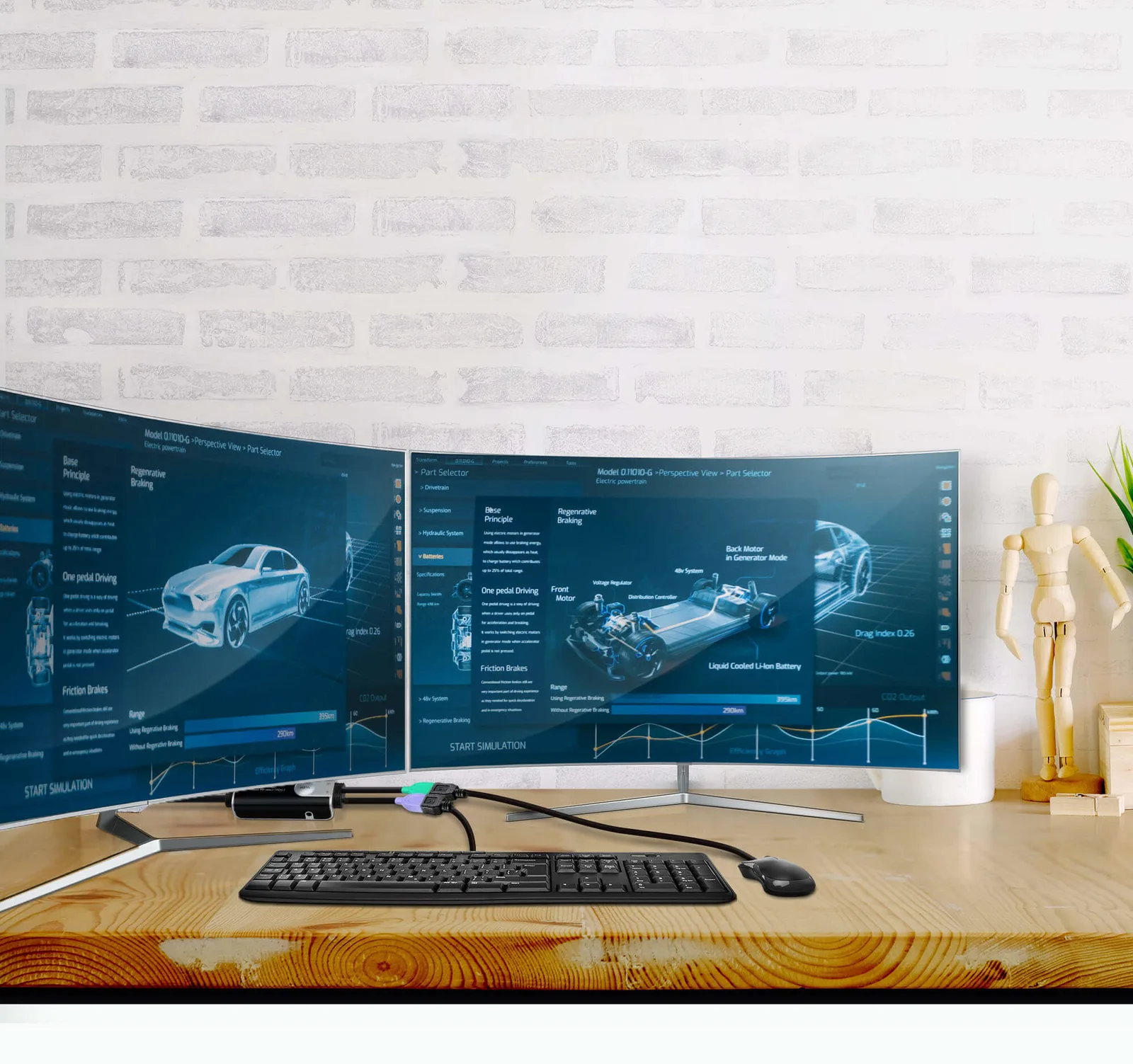 ATEN CS62KM - Tastatur-/Mausschalter - 2 x USB, Ansicht 3