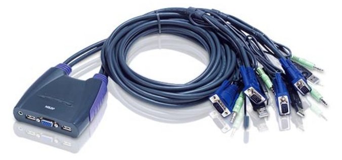 ATEN Petite CS64US - KVM-/Audio-/USB-Switch - 4 x KVM/Audio/USB