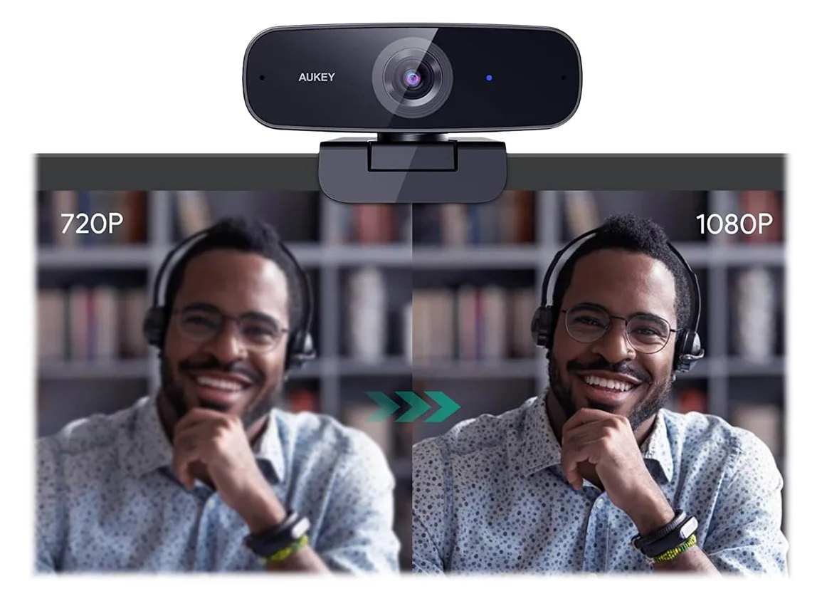 AUKEY PC-W3 - Webcam - Farbe - 2 MP - 1920 x 1080, Ansicht 3