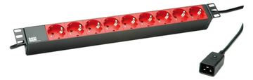 Bachmann 333.937 - 2 m - 9 AC-Ausgänge - indoor - Typ F - Aluminium - Schwarz - Rot von LumaTech