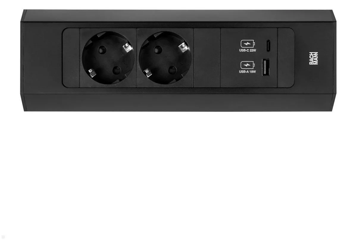 Bachmann 932.102 CASIA 2 2xCEE7/3 1xUSB A/C 22W, Ansicht 2