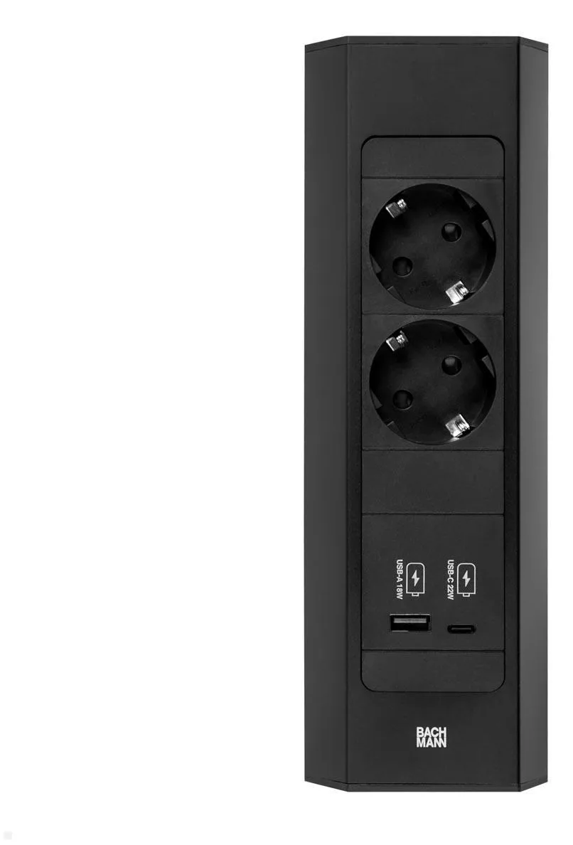 Bachmann 932.102 CASIA 2 2xCEE7/3 1xUSB A/C 22W, Ansicht 3