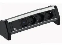 Bachmann DESK - Steckdosenleiste - Wechselstrom 230 V - Ausgangsanschlüsse: 3 (CEE 7/4), Ansicht 2