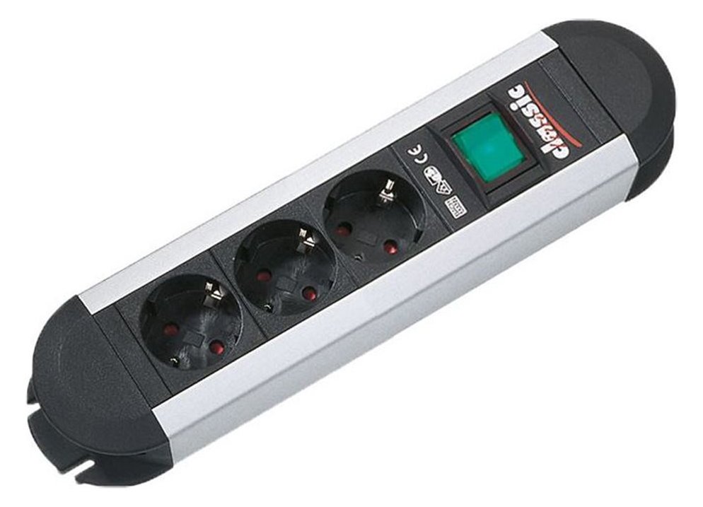 Bachmann PRIMO - 1,75 m - Schwarz - Grau - 3 AC-Ausgänge - 3680 W - 16 A - 71 mm