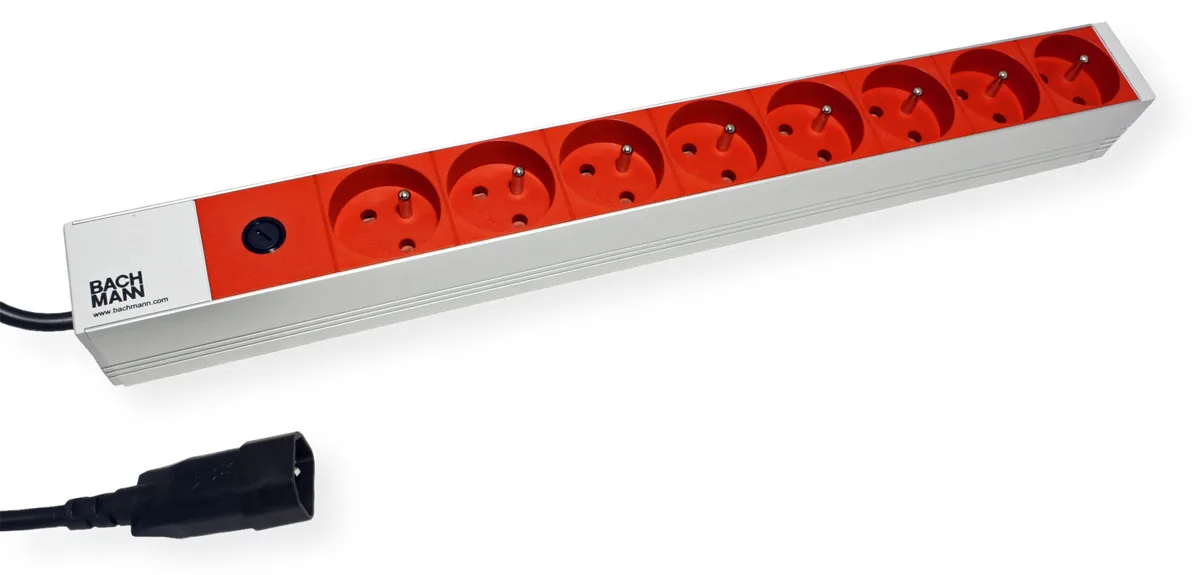Bachmann Protection - Steckdosenleiste (Rack - einbaufähig) - Eingabe, Eingang IEC 60320 C14 - Ausgangsanschlüsse: 8, Ansicht 2