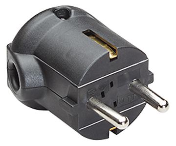 Bachmann Schutzkontaktstecker Winkel schwarz bruchfest montierbar IP 20 von LumaTech