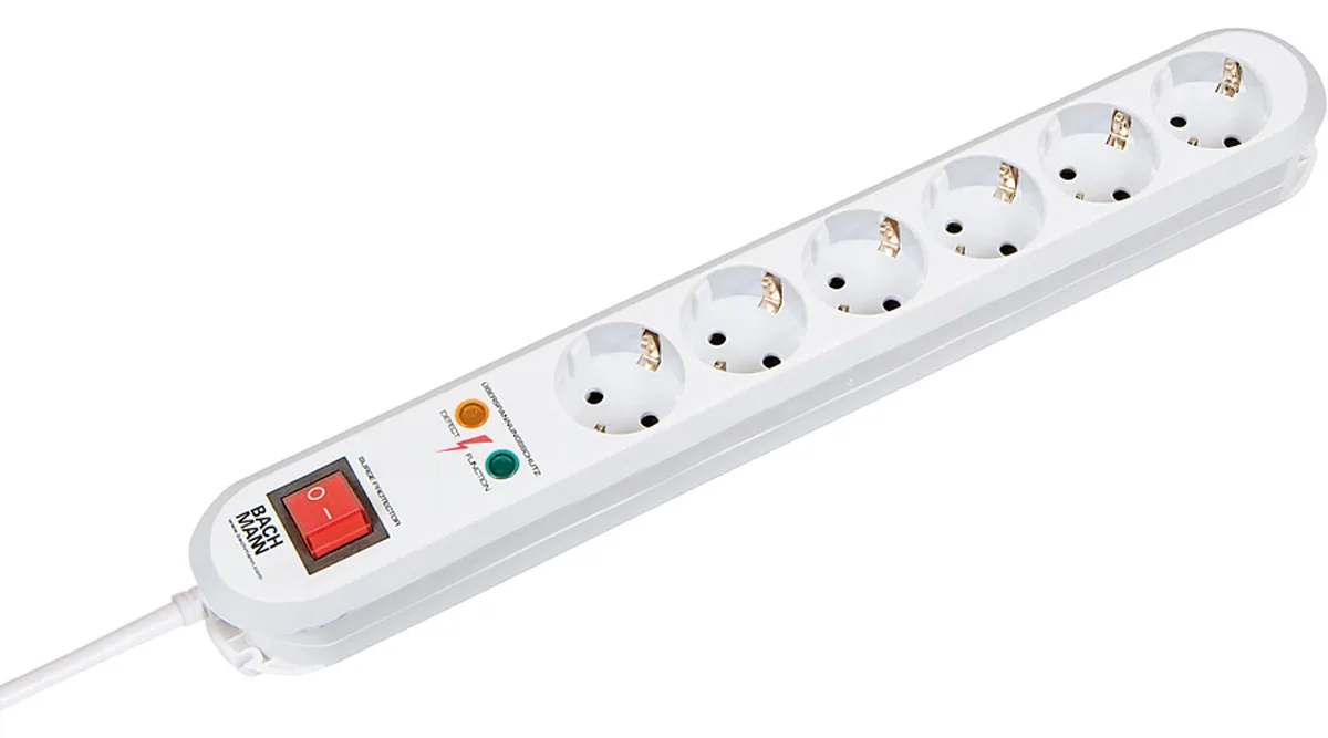 Bachmann SMART - Steckdosenleiste - Wechselstrom 230 V - Ausgangsanschlüsse: 6 (CEE 7/7) - 1,5 m, Ansicht 2