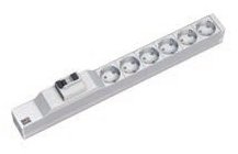 Bachmann Steckdosenleiste (Rack - einbaufähig) - Eingabe, Eingang CEE 7/4 - Ausgangsanschlüsse: 6 (CEE 7/4) von LumaTech