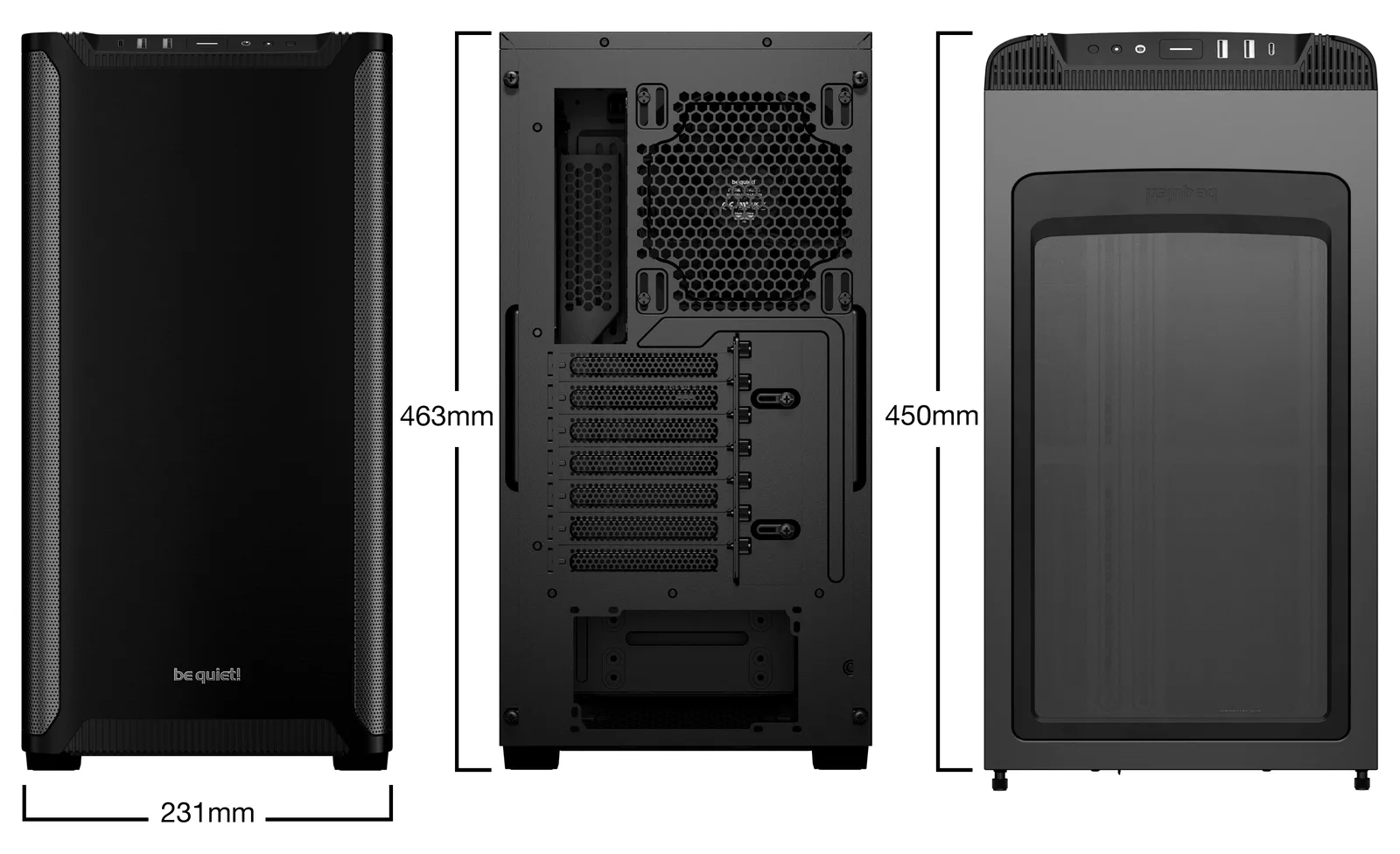 Be Quiet! ! PURE BASE 501 Black, Ansicht 3
