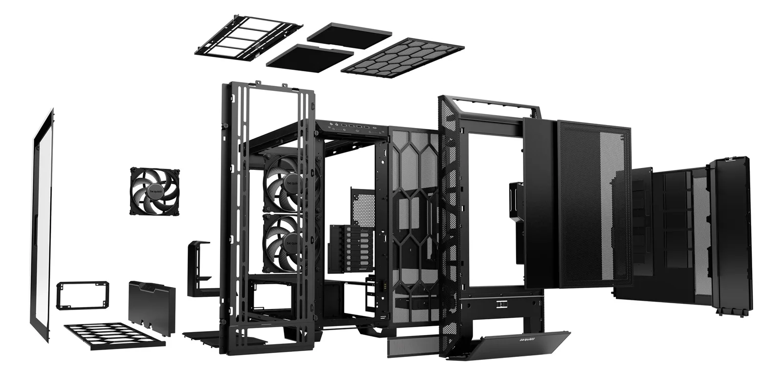 Be Quiet! Dark Base Pro 901 - FT - ATX - Seitenteil mit Fenster (gehärtetes Glas) - Schwarz, Ansicht 5