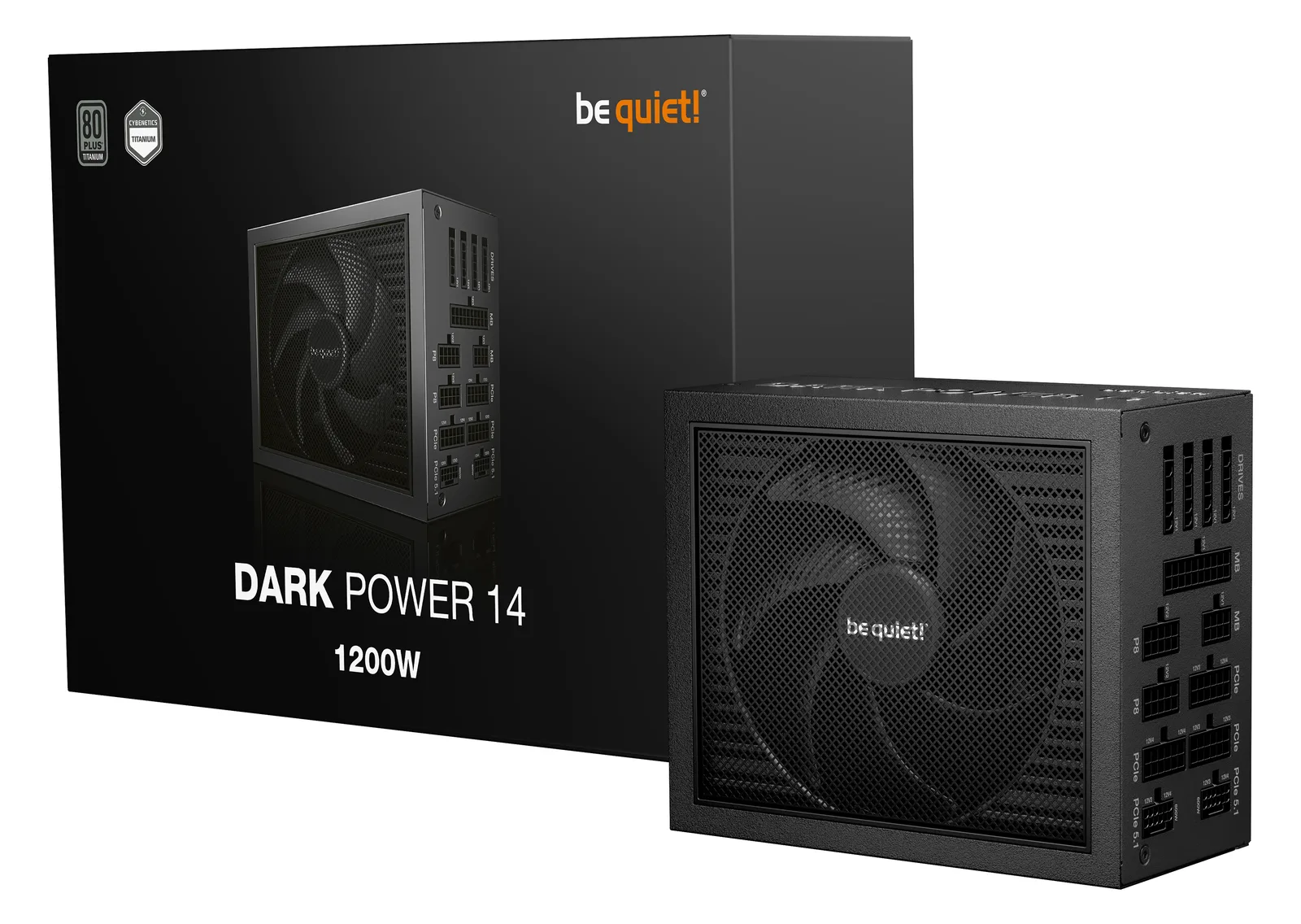 Be Quiet! DARK Power 14 1200W schwarz 2x 12-Pin High Power GPU 4x PCIe Kabelmanagement, Ansicht 3