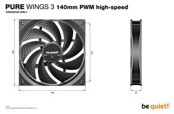 Be Quiet! Lüfter 140*140*25 Pure Wings 3 PWM high-speed von LumaTech