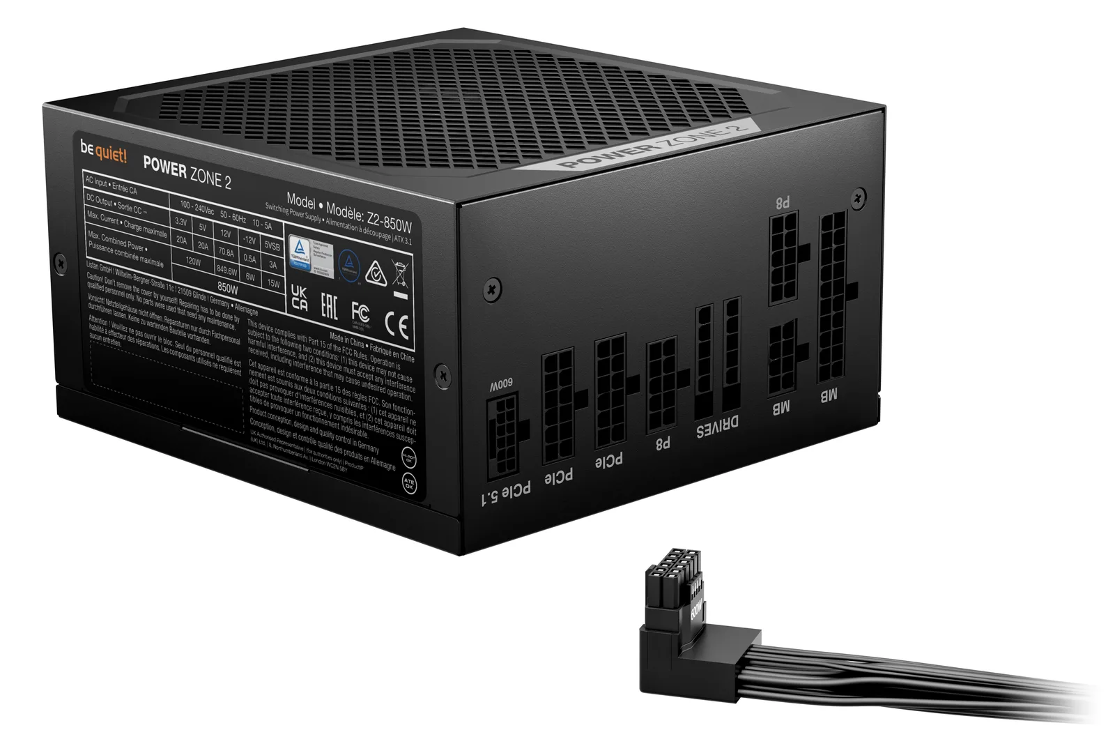 Be Quiet! Netzteil Power Zone 2 850 W - Netzteil, Ansicht 3