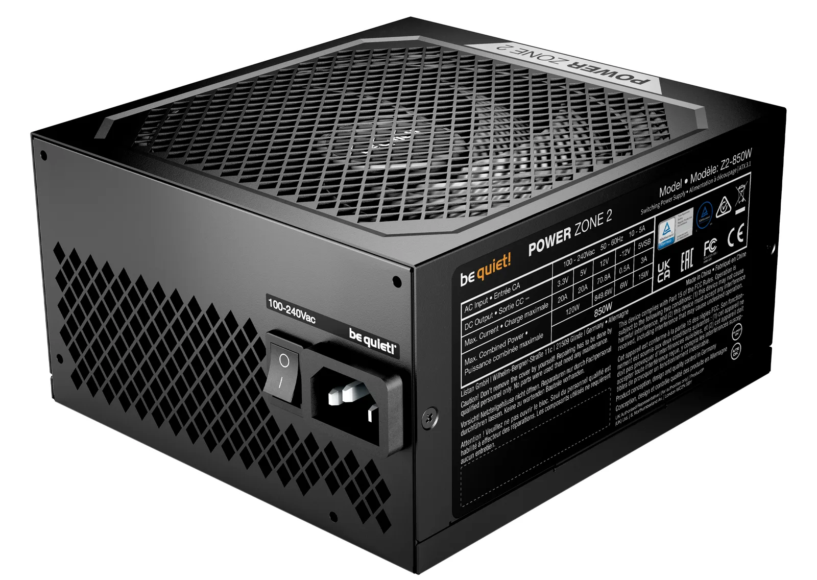 Be Quiet! Netzteil Power Zone 2 850 W - Netzteil, Ansicht 4