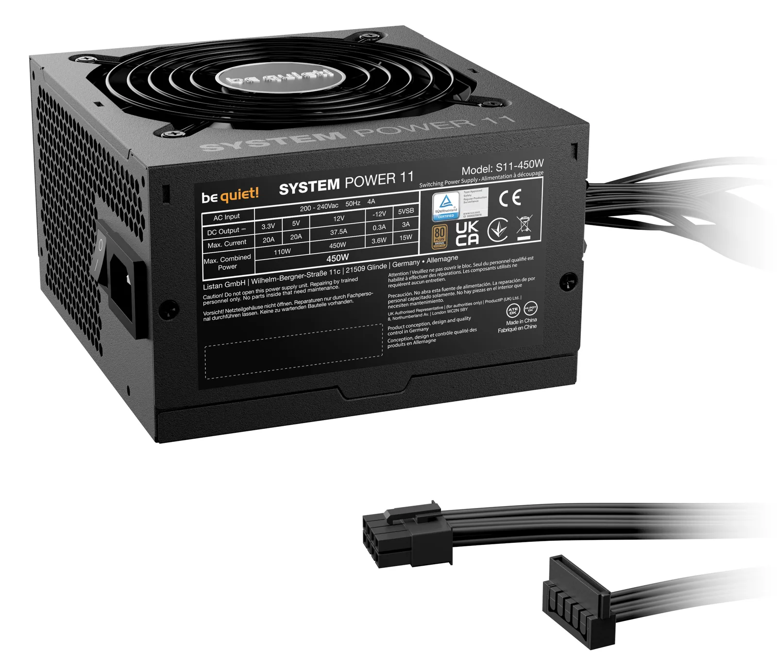 Be Quiet! Netzteil System Power 11 - PC-/Server Netzteil - ATX - 450 W, Ansicht 2