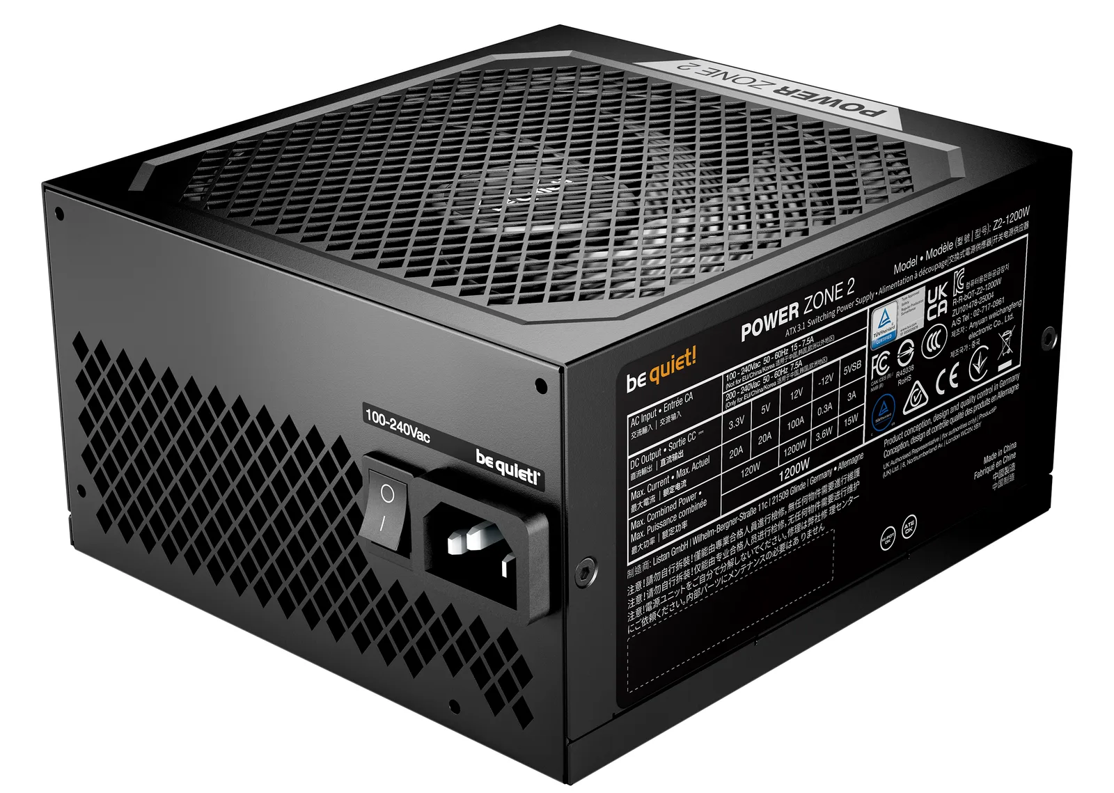 Be Quiet! Power Zone 2 Netzteil - PC-/Server Netzteil - ATX, Ansicht 3