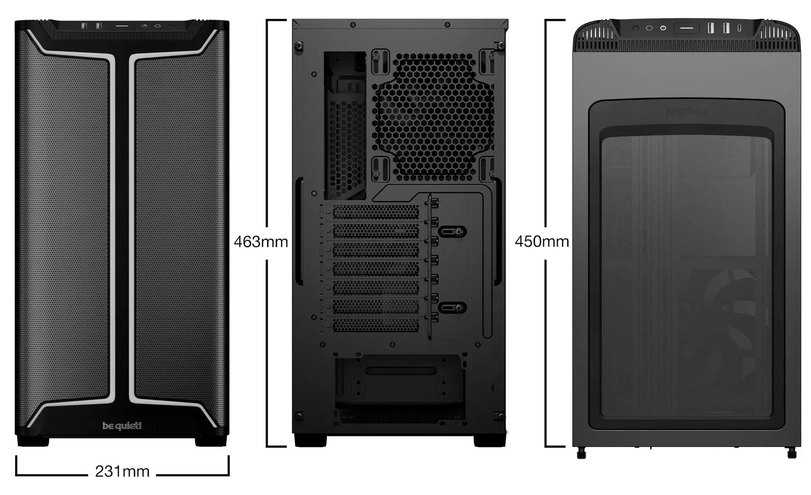 Be Quiet! PURE BASE 501 DX Black (schwarz), Ansicht 3