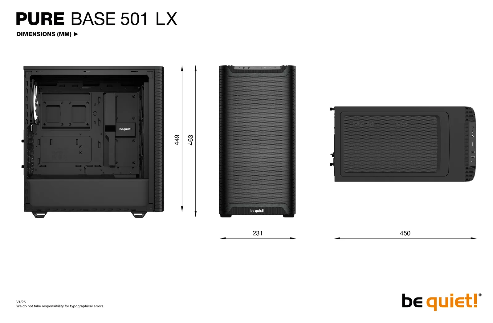Be Quiet! PURE BASE 501 LX Black (schwarz), Ansicht 2