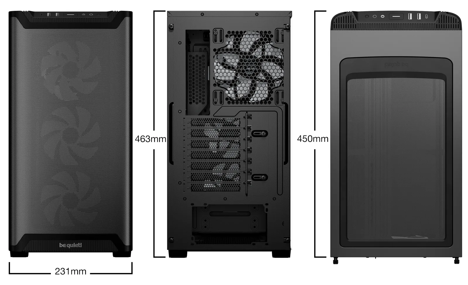 Be Quiet! PURE BASE 501 LX Black (schwarz), Ansicht 3