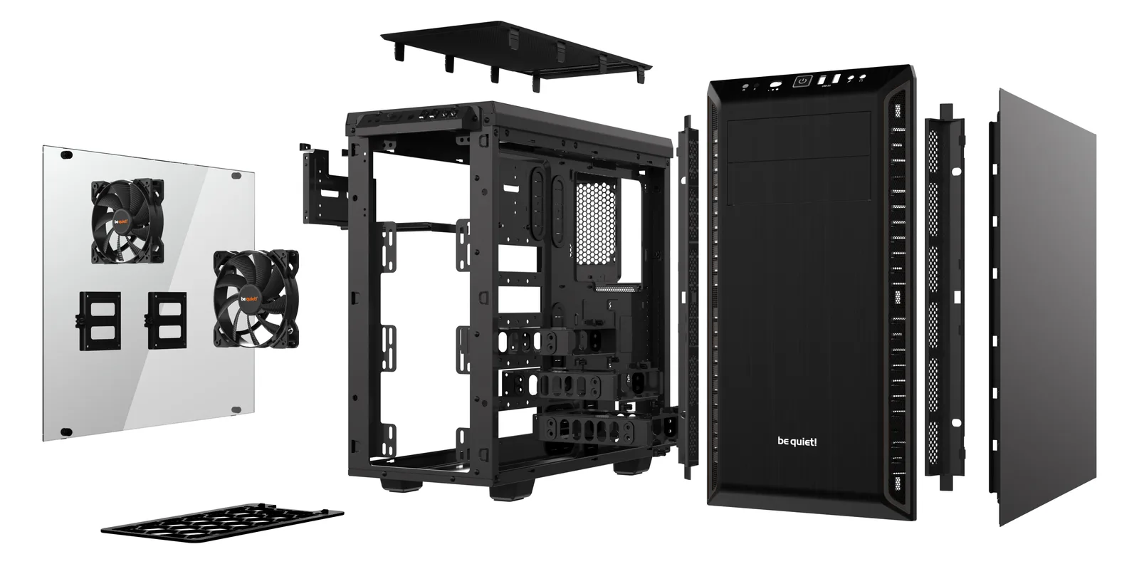 Be Quiet! Pure Base 600 Window - Tower - ATX - ohne Netzteil (ATX / PS/2) - Schwarz, Ansicht 3