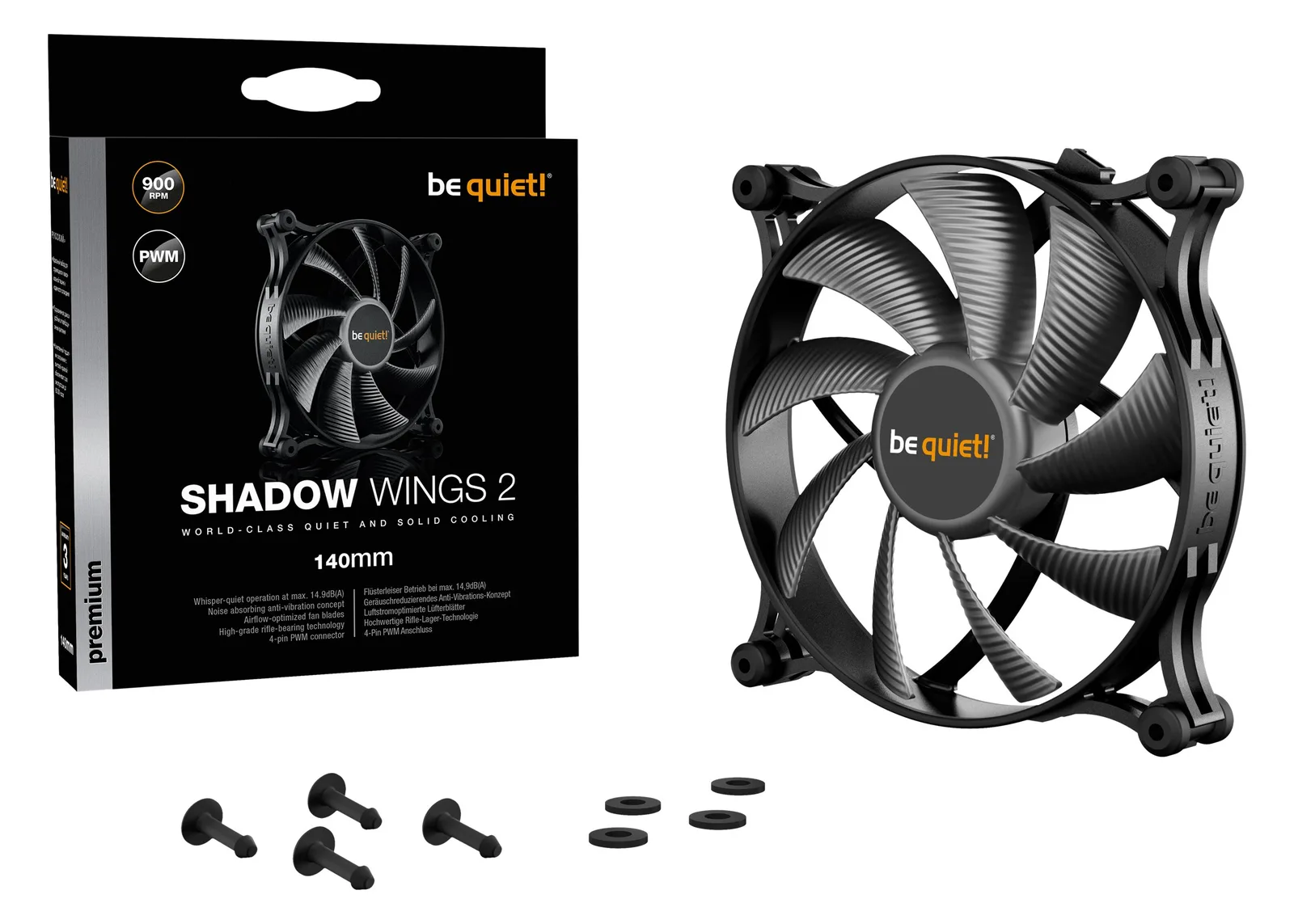 Be Quiet! Shadow Wings 2 - Gehäuselüfter - 140, Ansicht 5