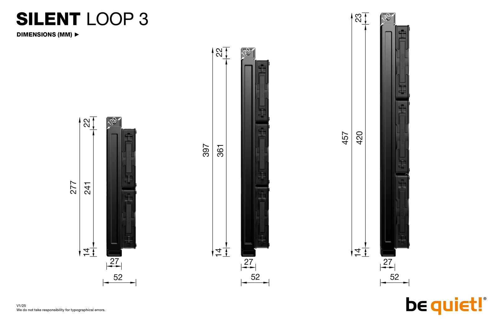Be Quiet! Silent LOOP 3 AIO Wasserkühlung 420 mm für Intel/AMD - AMD Sockel AM4 (Ryzen), Ansicht 2