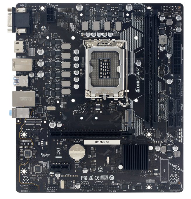 Biostar H610MH D5 - Intel - LGA 1700 - 2xDDR5 DIMM - mATX von LumaTech