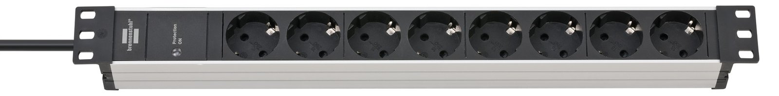Brennenstuhl 1390007308 - 2 m - 8 AC-Ausgänge - Indoor - IP20 - Aluminium - Kunststoff - Schwarz - Silber