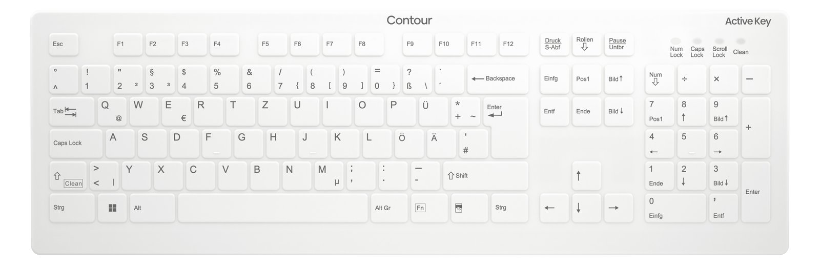 Cherry ACTIVE KEY MTA AK-C8112 Wireless weiß - TL: Deutsch, QWERTZ