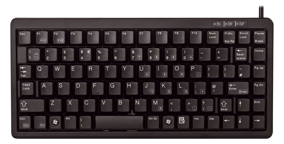 Cherry Compact-Keyboard G84-4100 - Tastatur - PS/2, USB - TL: Deutsch, QWERTZ