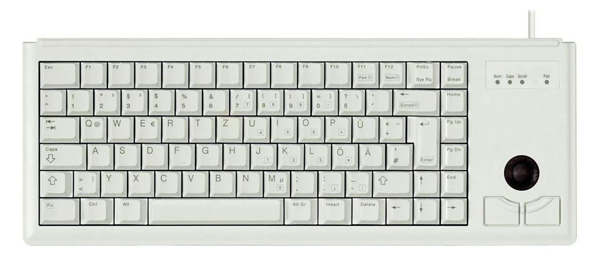 Cherry Compact-Keyboard G84-4400 - Tastatur - USB - TL: Deutsch, QWERTZ