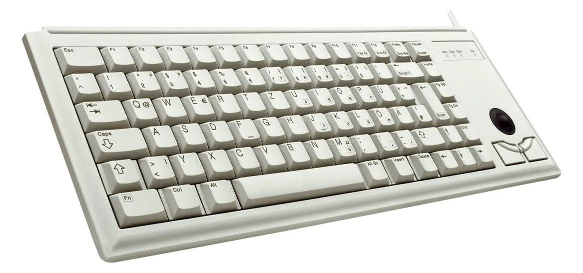 Cherry Compact-Keyboard G84-4400 - Tastatur - USB - TL: Deutsch, QWERTZ - Grau, Ansicht 4