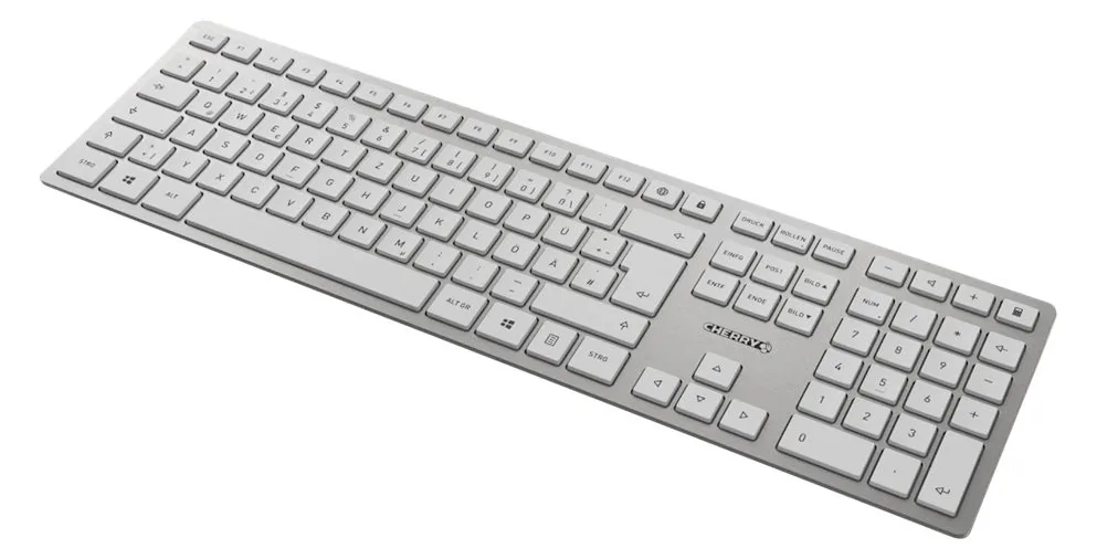 Cherry DW 9100 SLIM - Tastatur-und-Maus-Set - kabellos - TL: EU, QWERTY - silber, Ansicht 3
