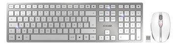 Cherry DW 9100 SLIM - Tastatur-und-Maus-Set - kabellos - TL: Französisch, AZERTY - silber von LumaTech