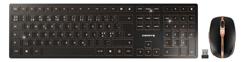 Cherry DW 9100 SLIM - Tastatur-und-Maus-Set - kabellos - TL: Nordisch, QWERTY
