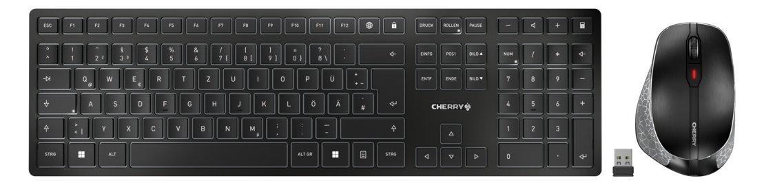 Cherry DW 9500 SLIM - Tastatur-und-Maus-Set - kabellos - TL: Deutsch, QWERTZ