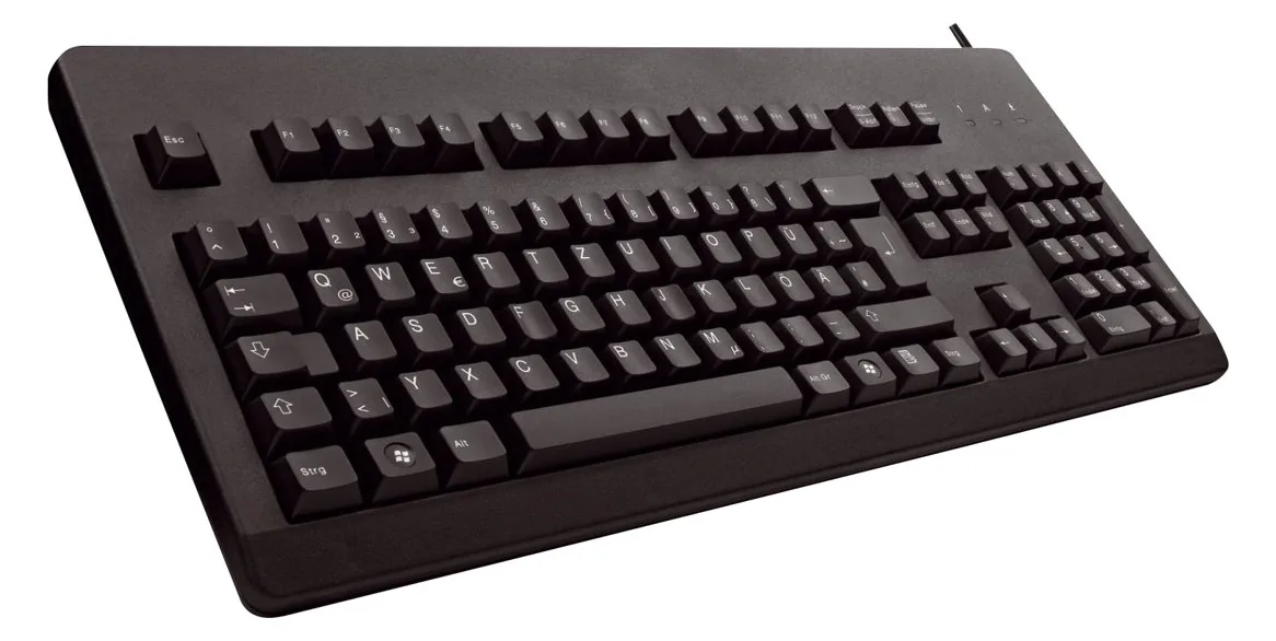 Cherry G80-3000 - Tastatur - PS/2, USB - TL: Deutsch, QWERTZ - schwarz USB + PS/2 PC / Server, Ansicht 3